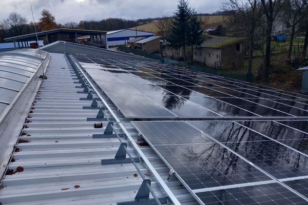 Priemyselná strešná FVE pre Kovos družstvo Teplice, Verneřovice